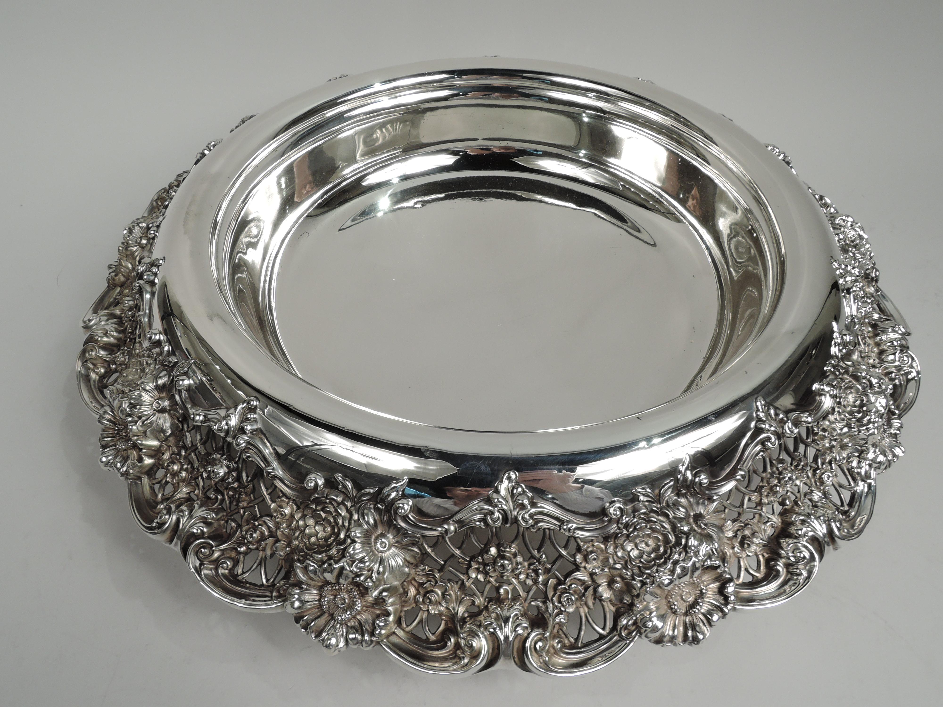 Edwardian Gorgeous Antique American Sterling Silver Centerpiece Bowl
