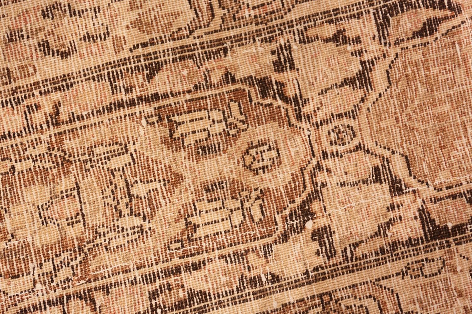 Gorgeous Antique Brown Ardabil Design Persian Tabriz Carpet. 1