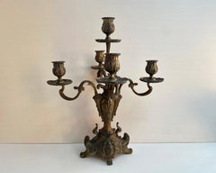 Gorgeous Antique Candlholder in Brass France 1900