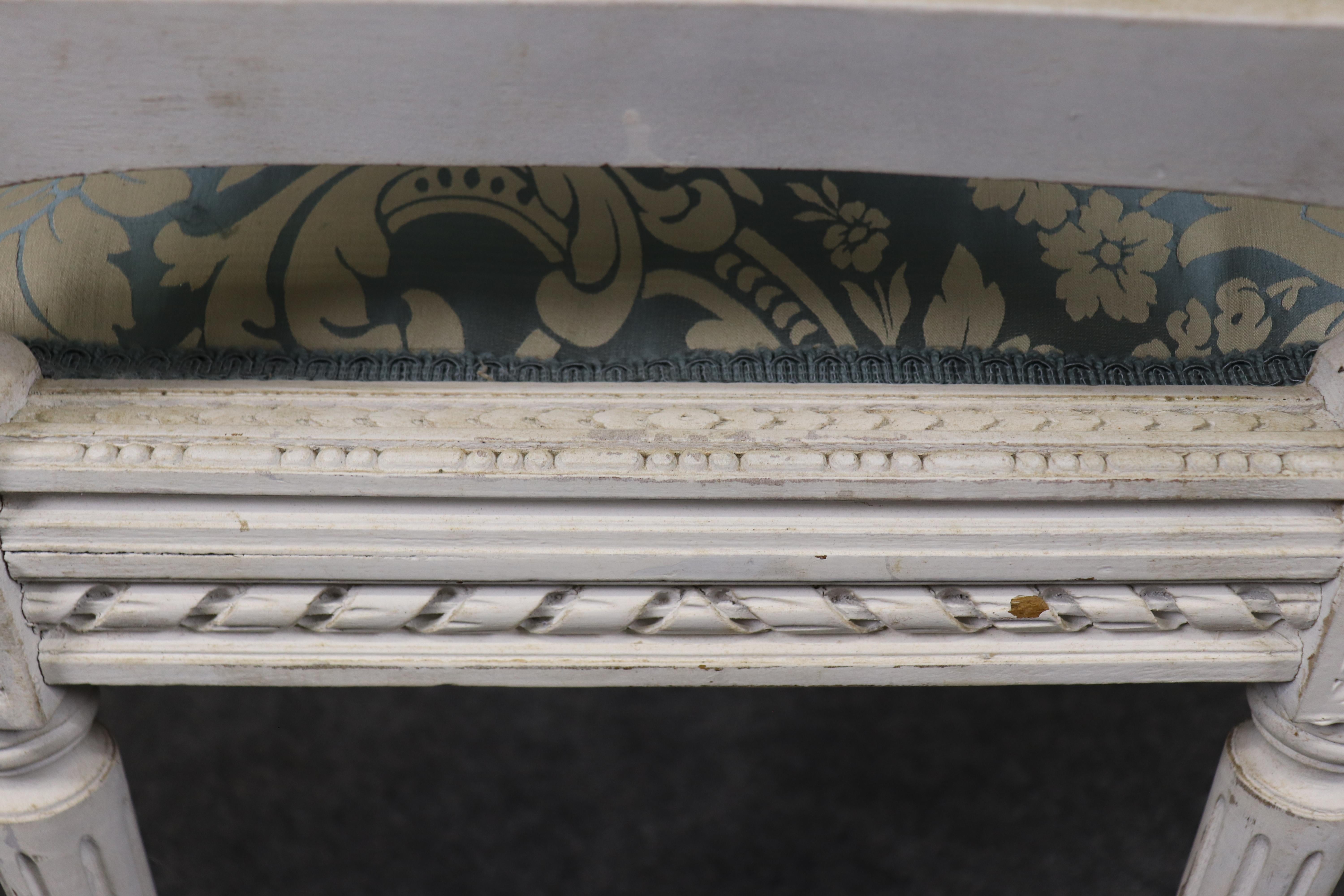 Gorgeous Antique Chippy White Painted French Louis XVI Cane Window Bench For Sale 10
