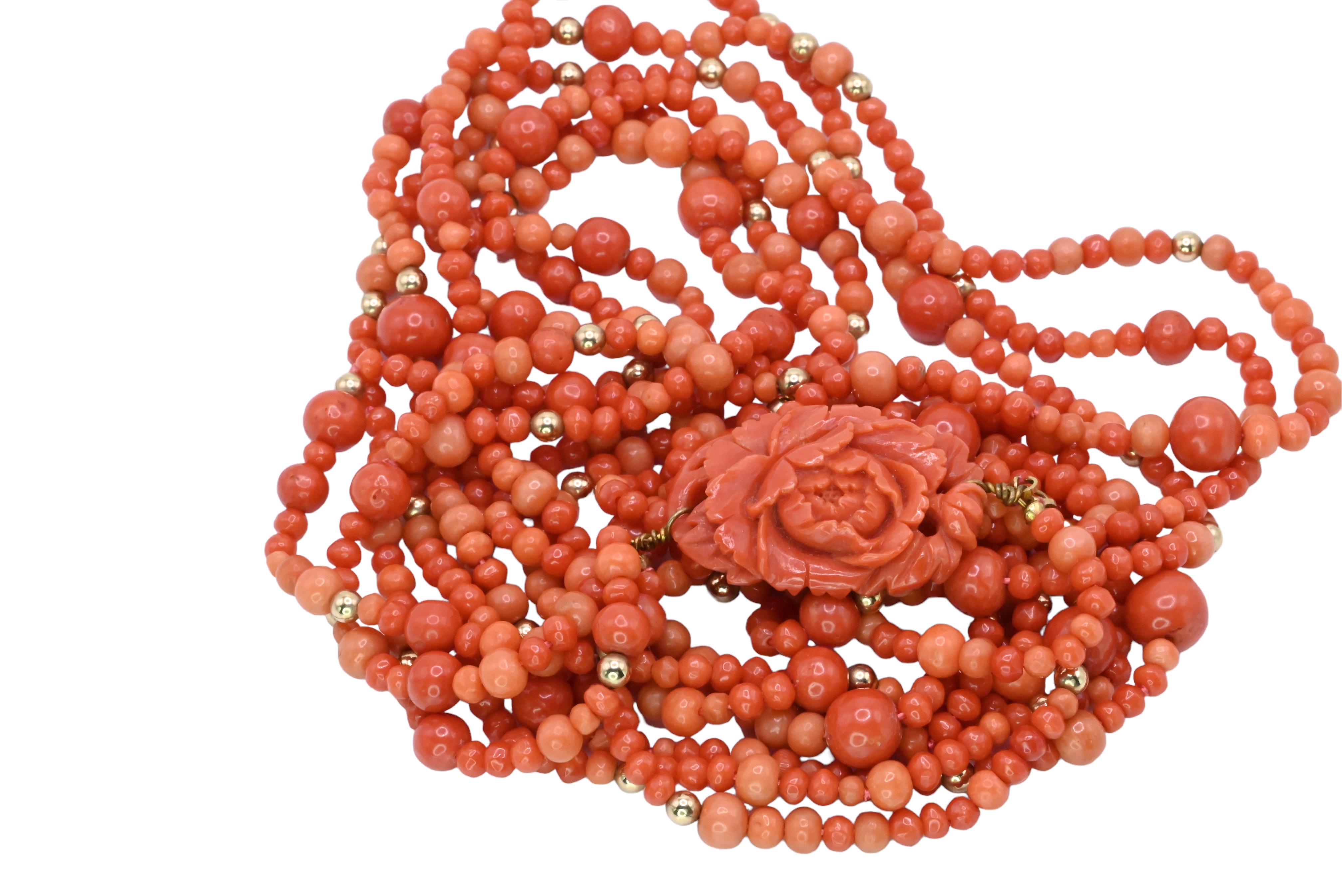 antique red coral necklace