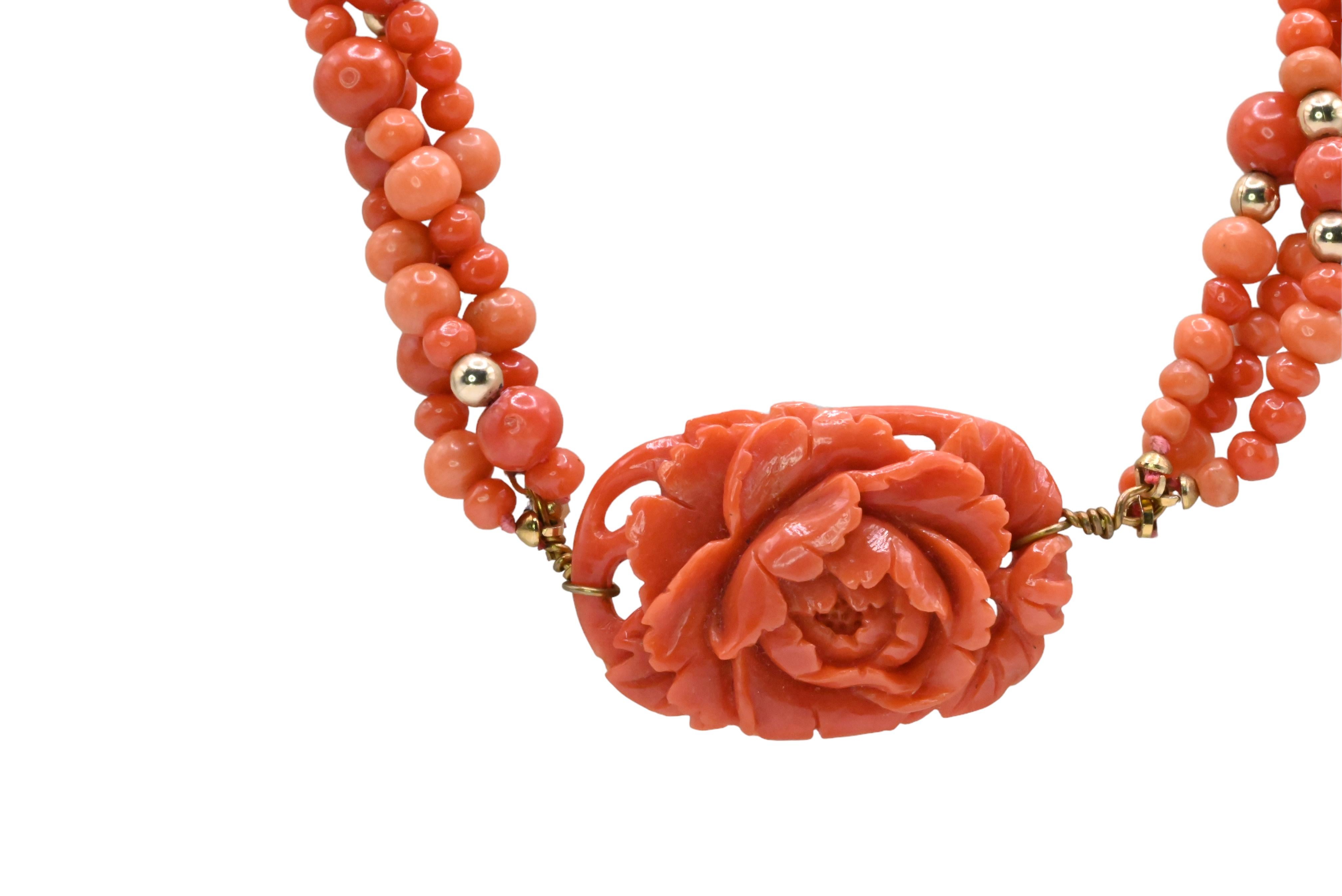 coral necklace antique