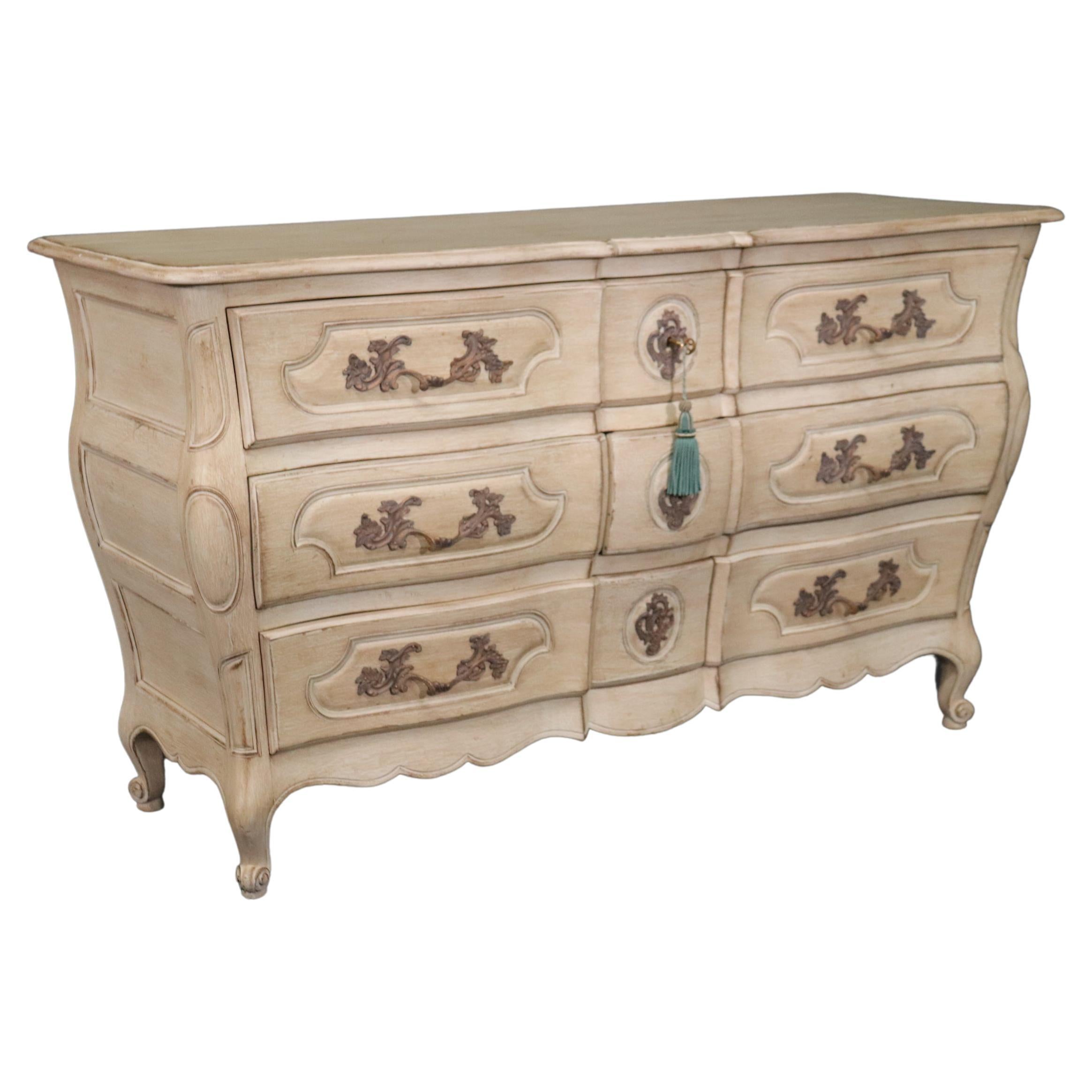Multi Drawer Apothecary Style Dresser in Distressed White Paint For