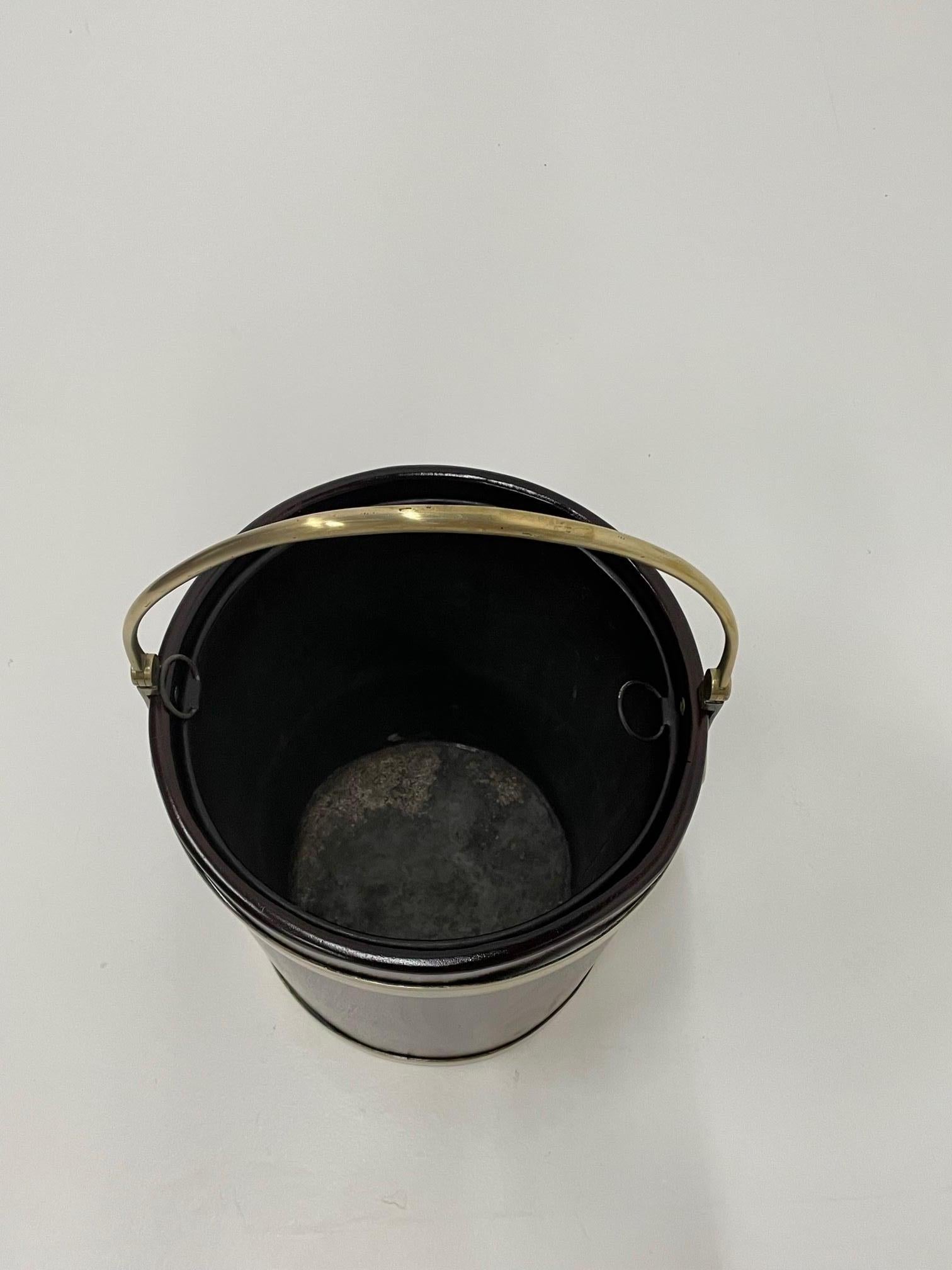 Gorgeous Antique Georgian Mahogany & Brass Peat Bucket with Liner 2