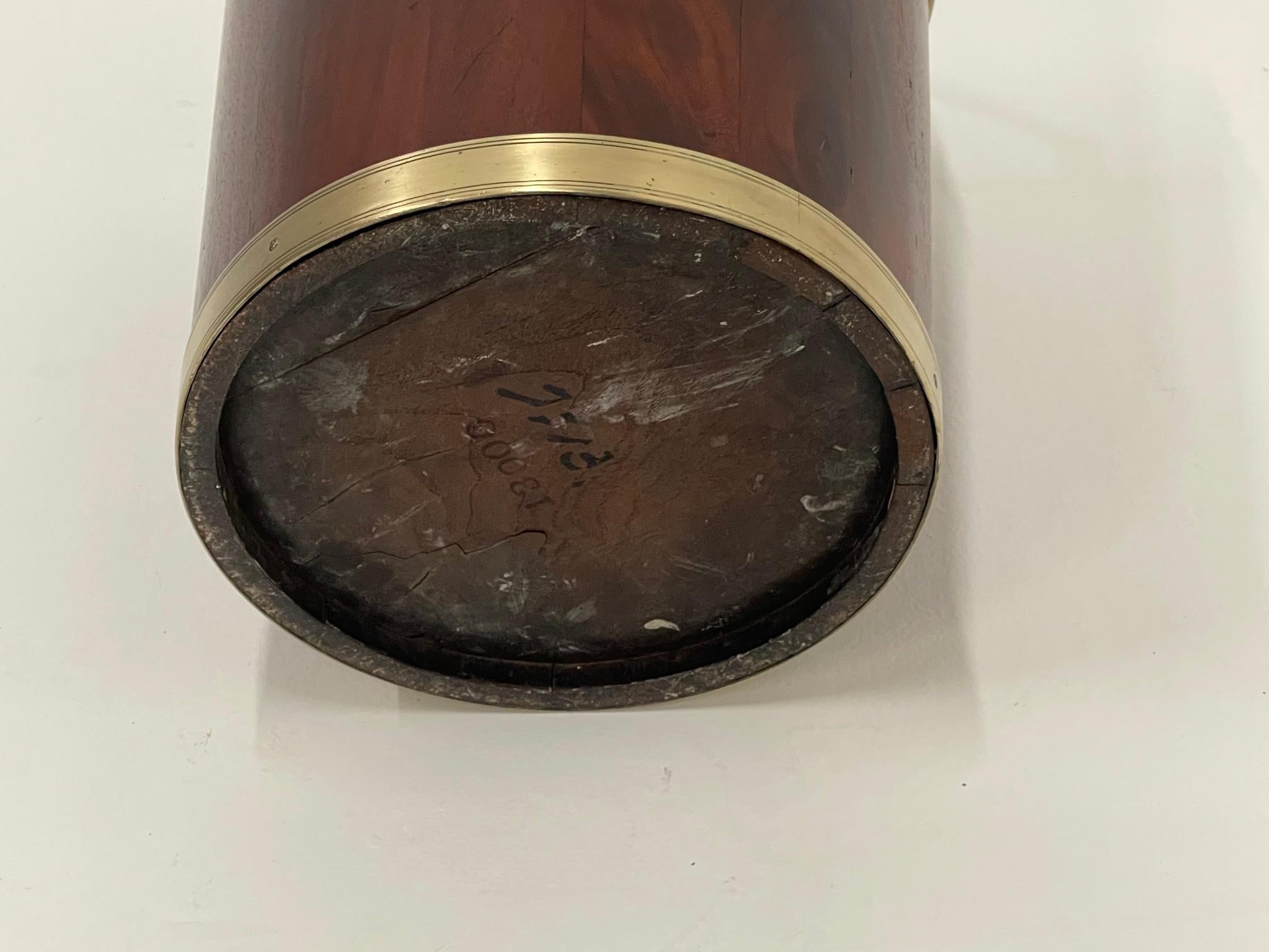 Gorgeous Antique Georgian Mahogany & Brass Peat Bucket with Liner 3