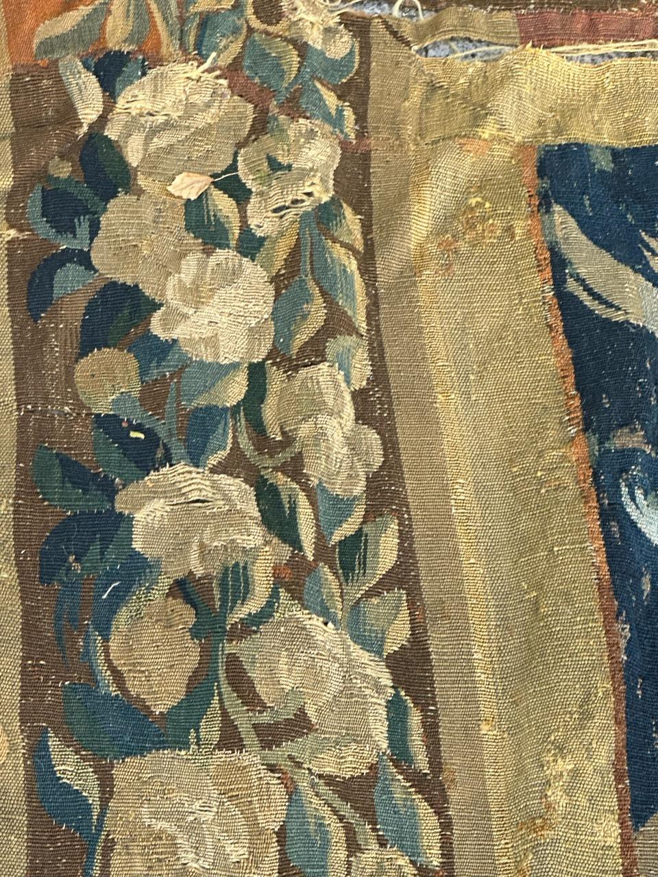 Magnifique tapisserie ancienne d'Aubusson du 17ème siècle représentant une scène de bataille historique en vente 5