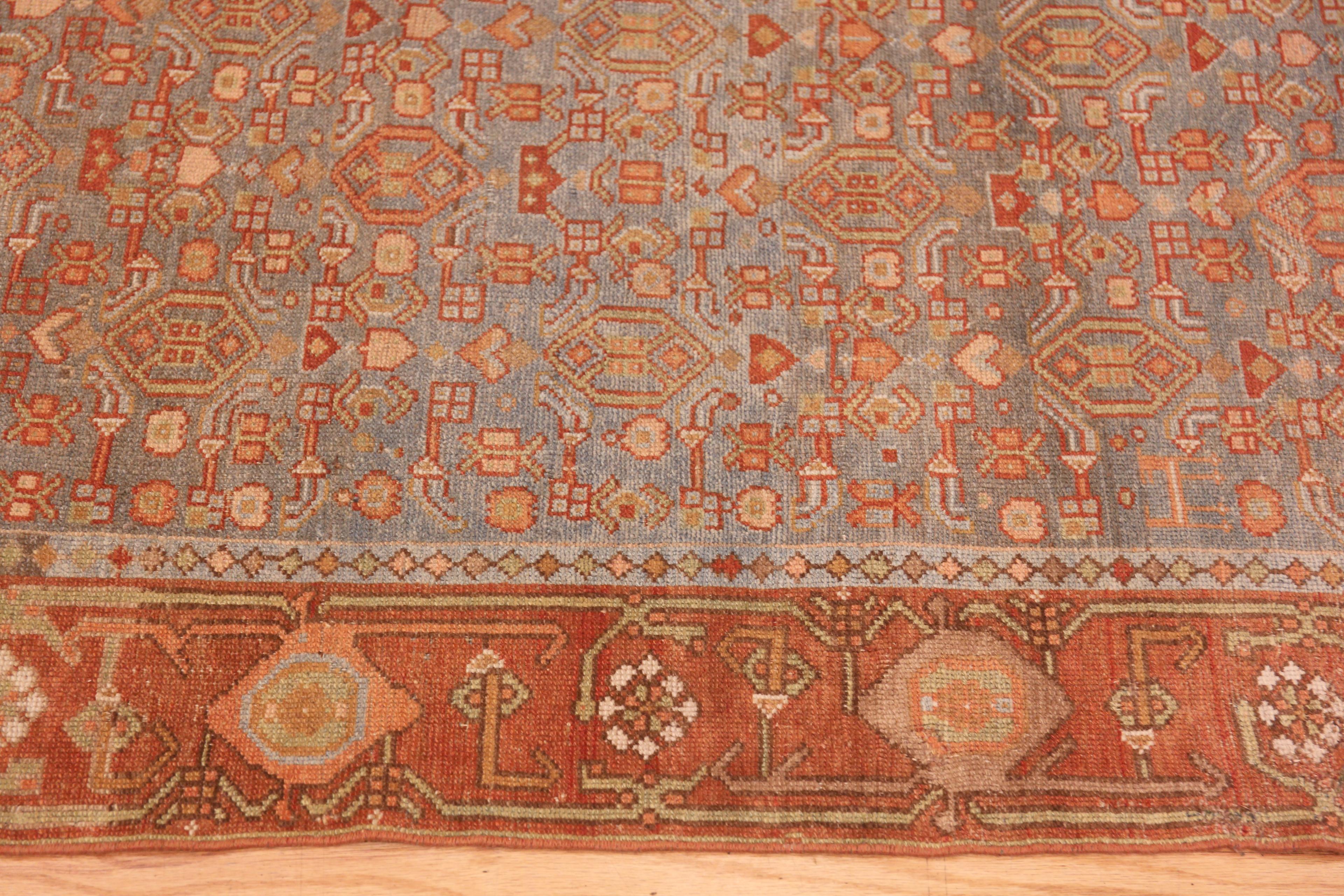 Gorgeous Antique Malayer Persian Blue Background Runner Rug, Country of origin: Persian Rugs, Circa date: 1920’s