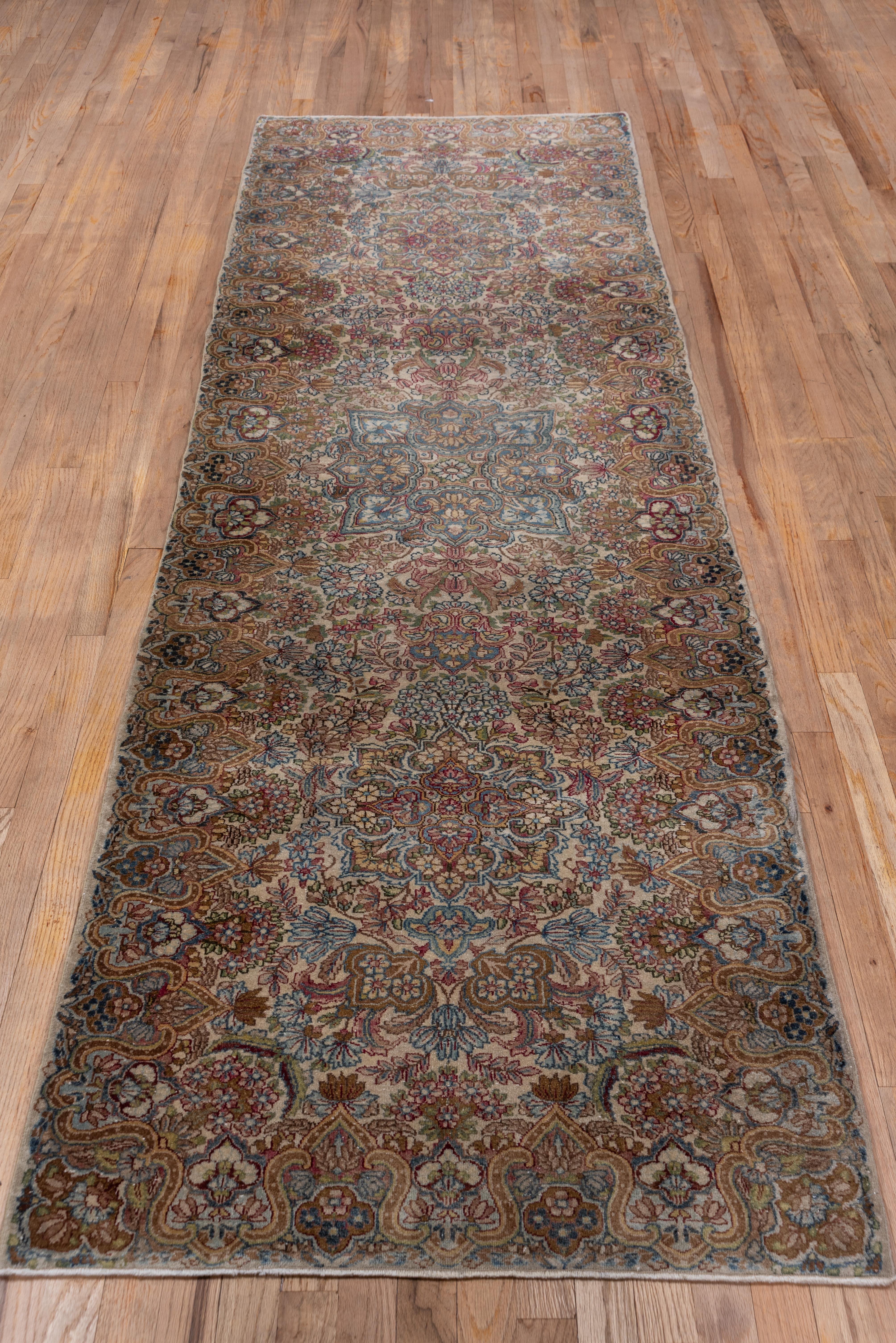 Gorgeous Antique Persian Kerman Runner with Jewel Tones, circa 1920s In Good Condition In New York, NY