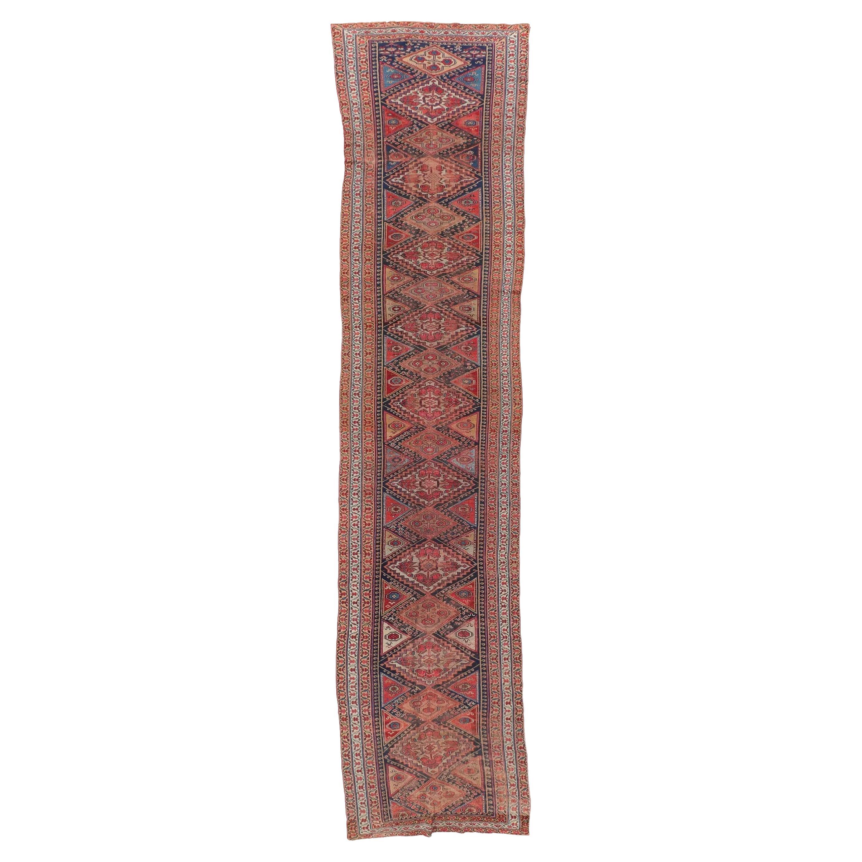 Wunderschöner antiker Stammes-Textil-Läufer, ca. 1920er Jahre