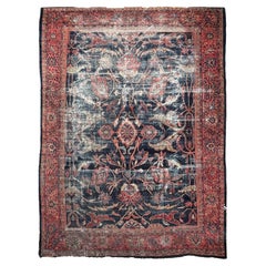 Gorgeous Arabesque Antique Persian Mahal with Large Spiraling Root & Vine Design