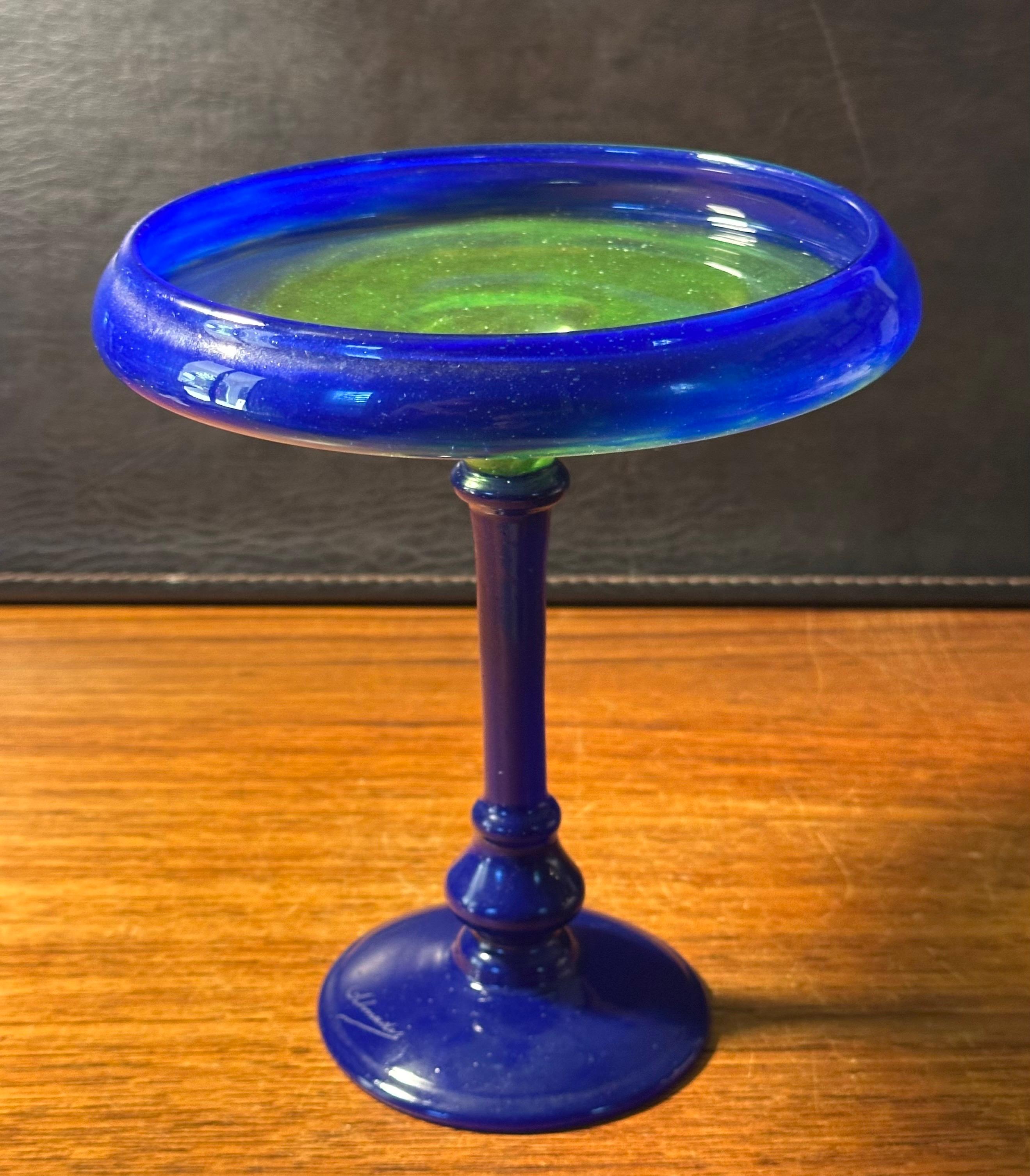 Gorgeous Art Deco Art Glass Tazza from 