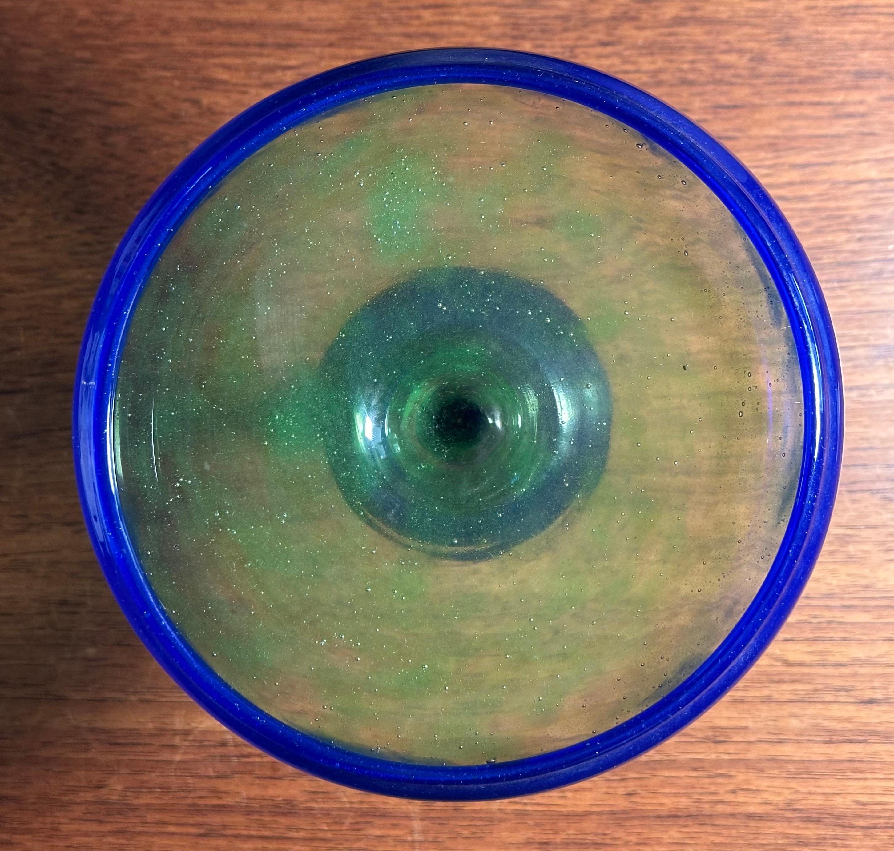 Gorgeous Art Deco Art Glass Tazza from 