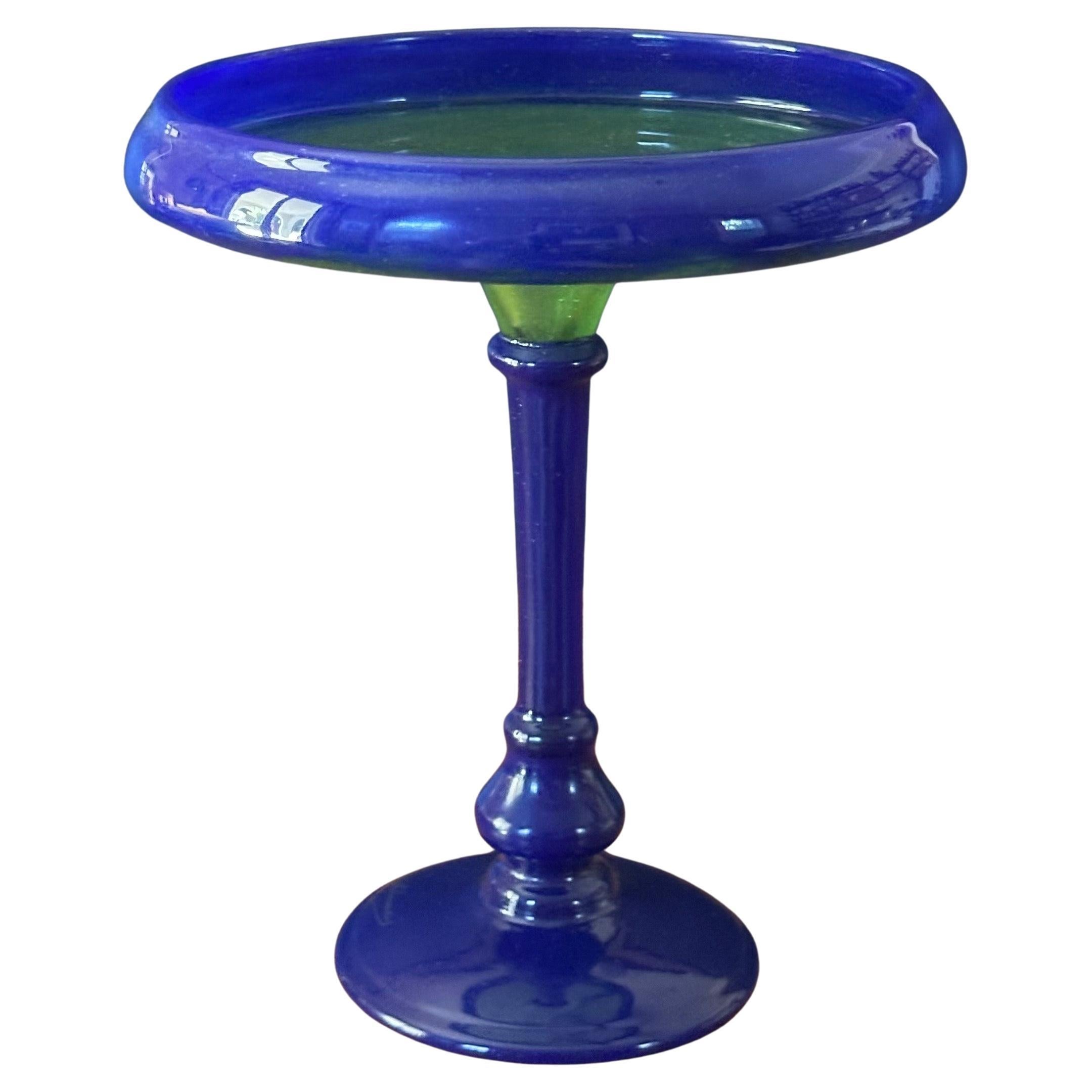 Gorgeous Art Deco Art Glass Tazza from 