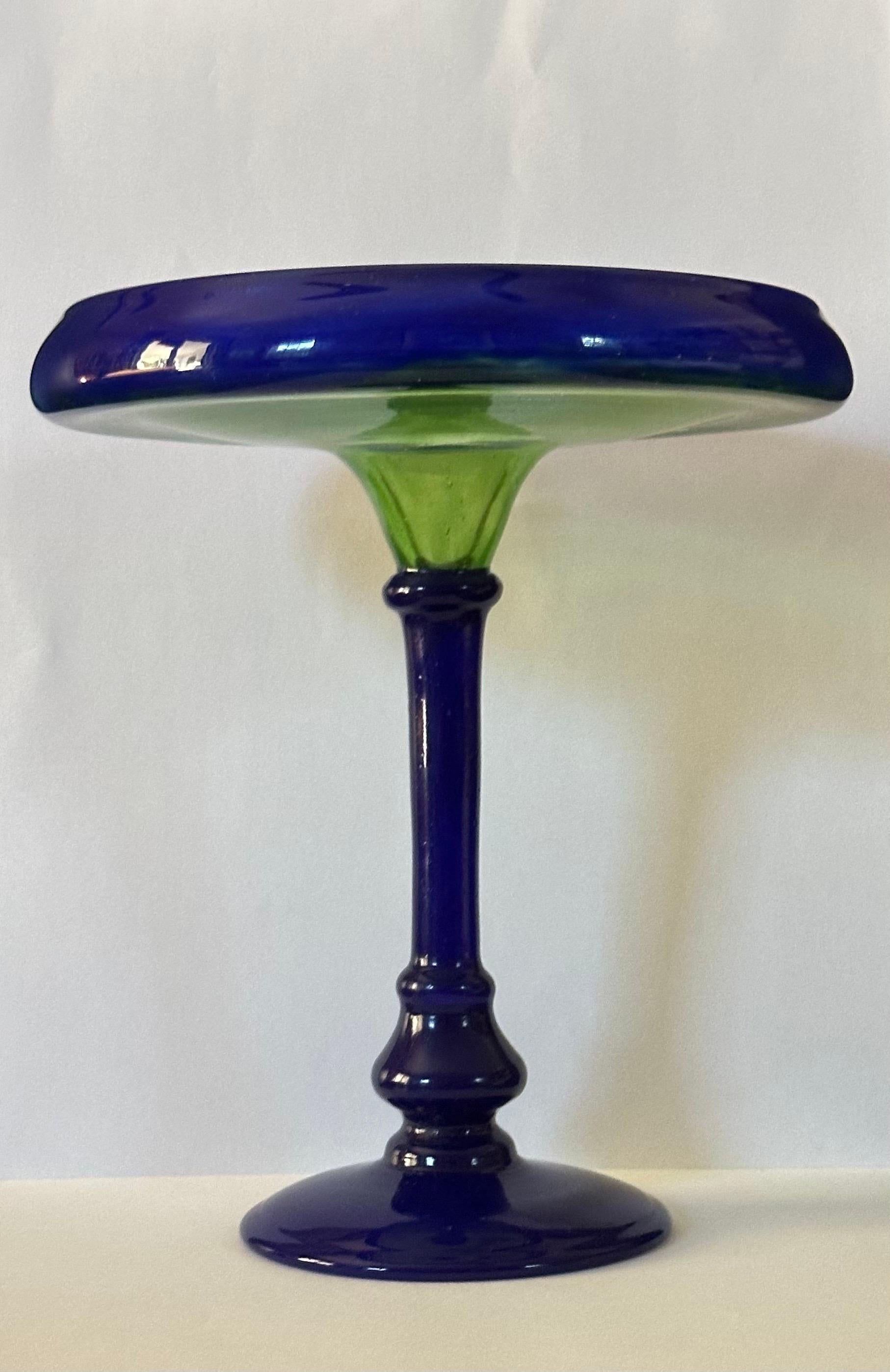 20th Century Gorgeous Art Deco Art Glass Tazza from 