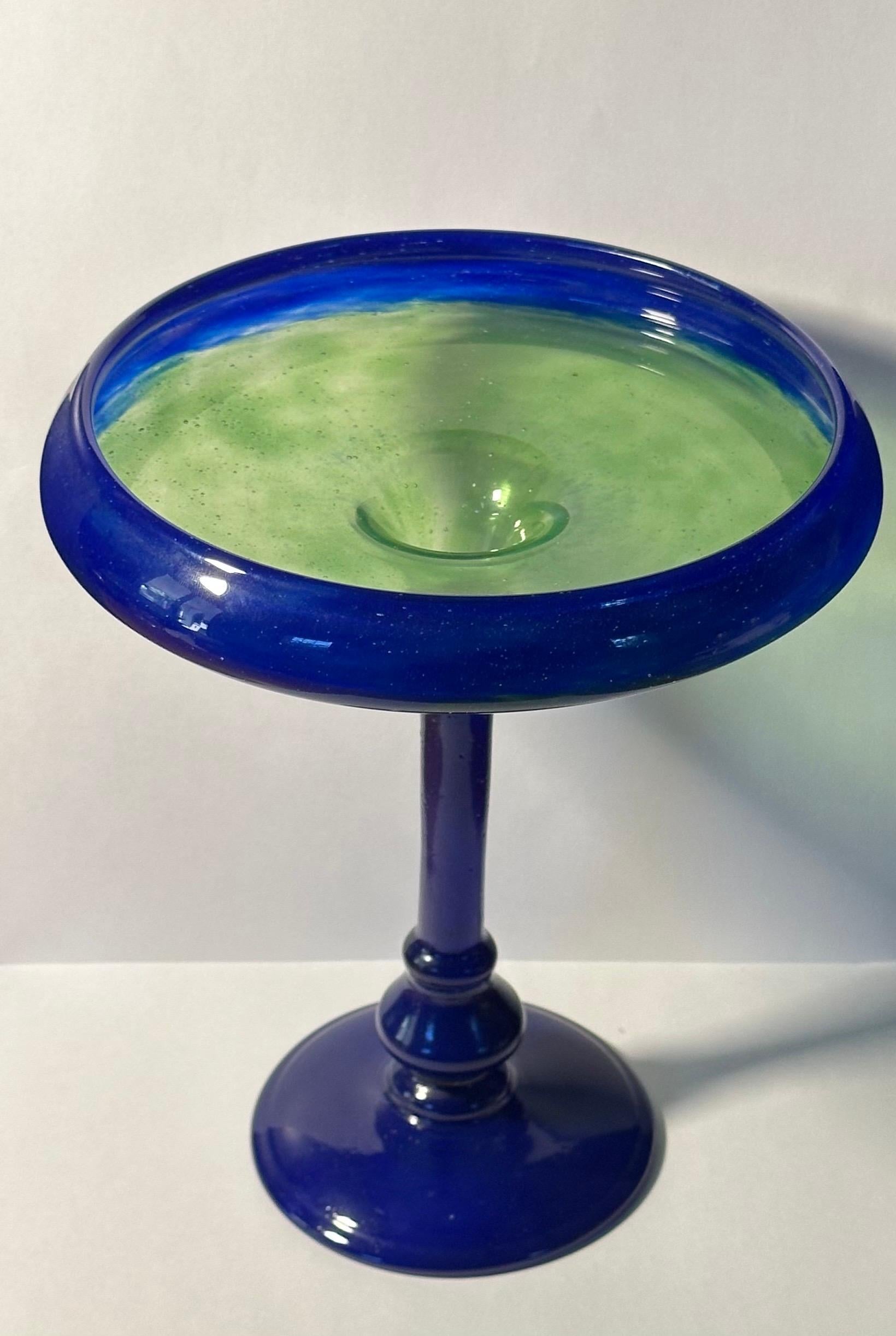 Gorgeous Art Deco Art Glass Tazza from 
