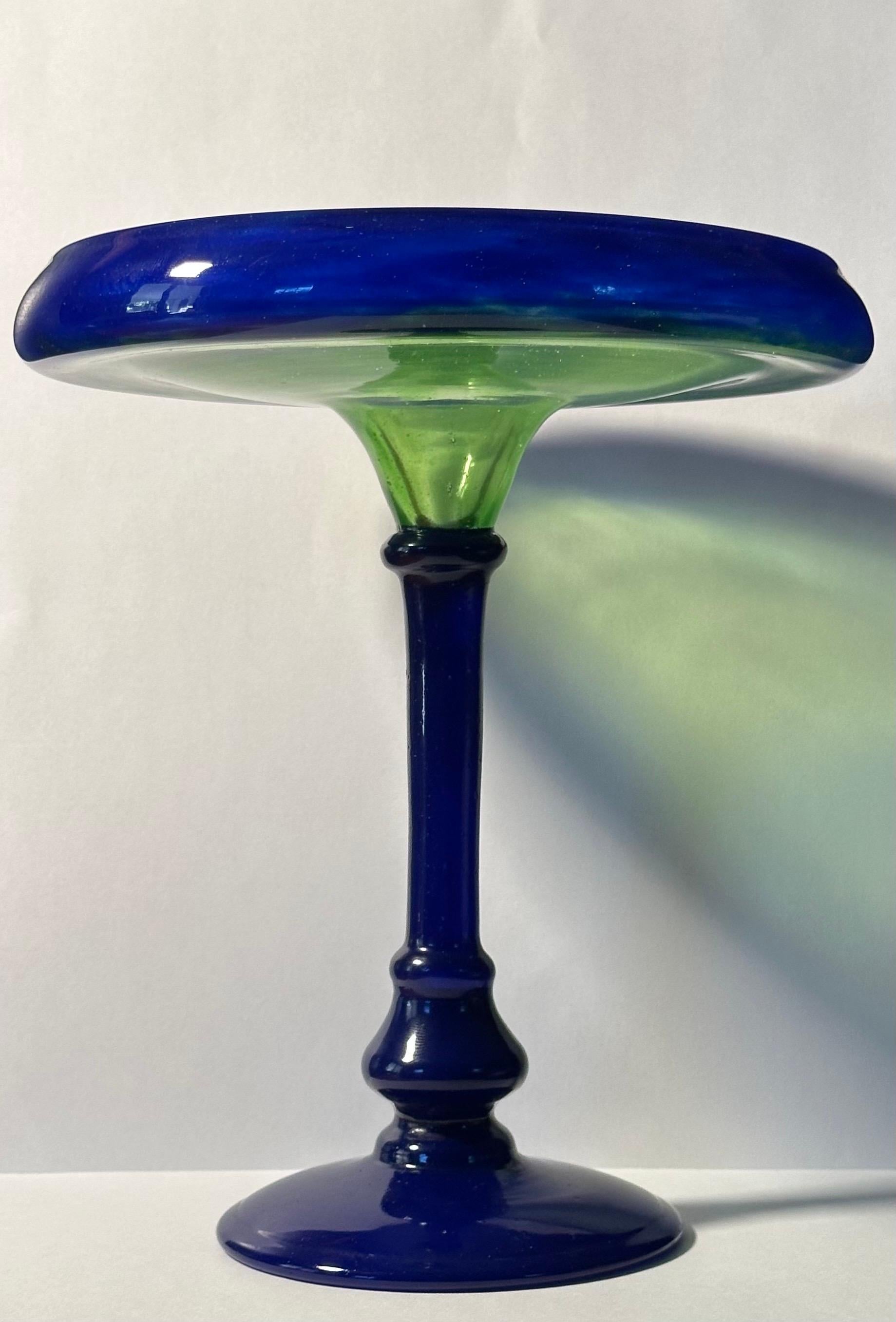 Gorgeous Art Deco Art Glass Tazza from 