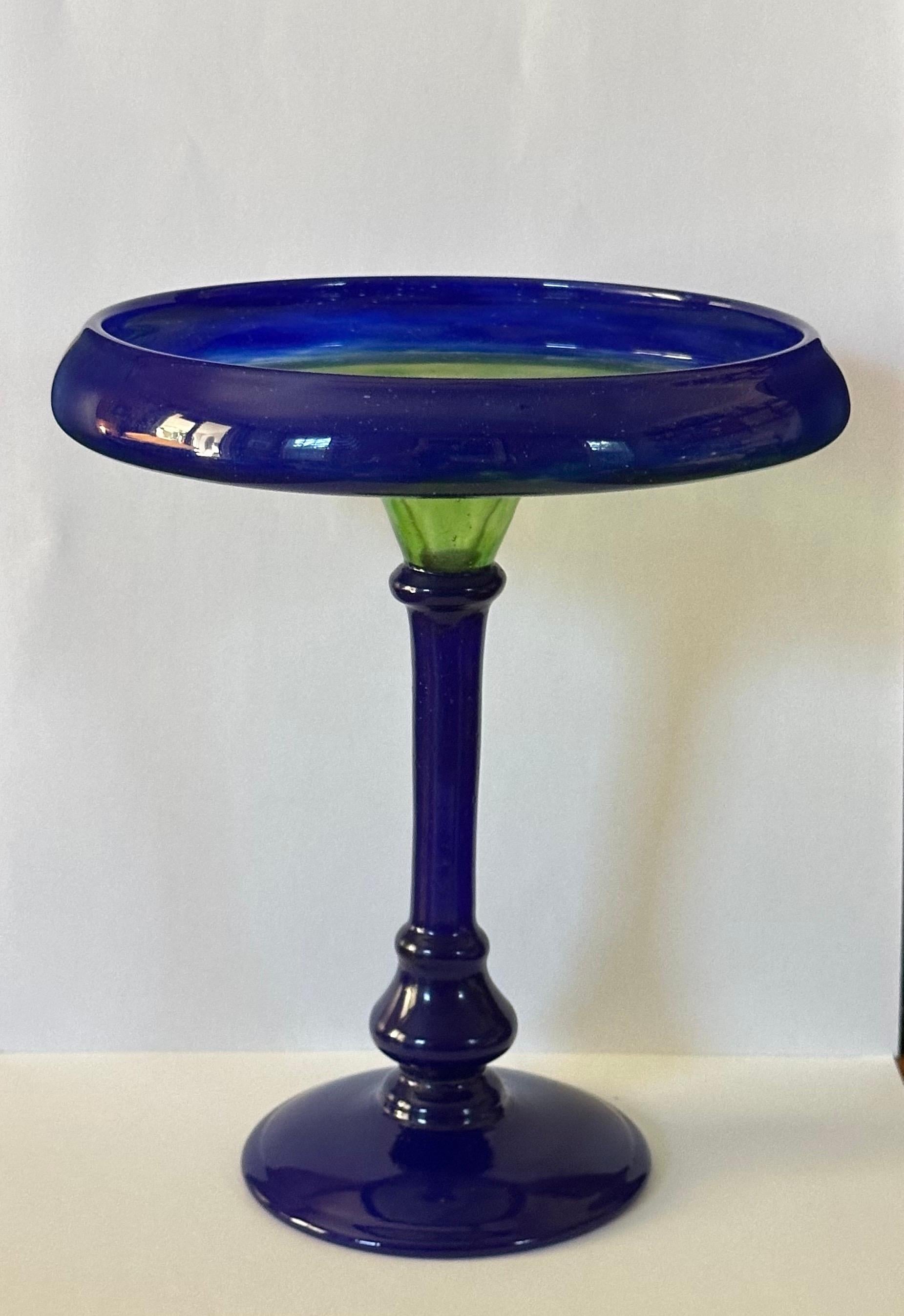 Gorgeous Art Deco Art Glass Tazza from 