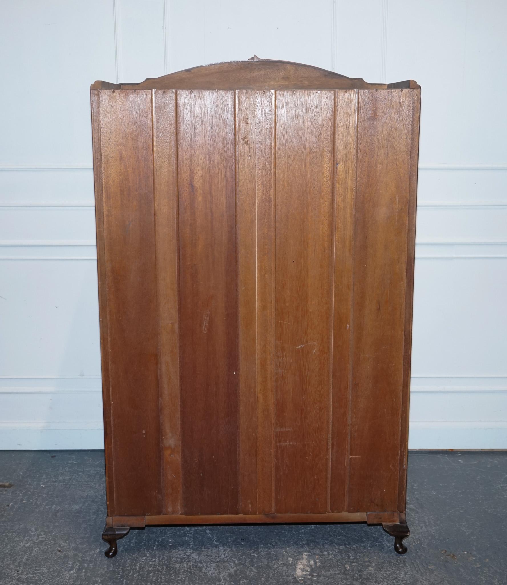 Magnifique armoire double art déco en loupe de ronce avec moulure en vente 7