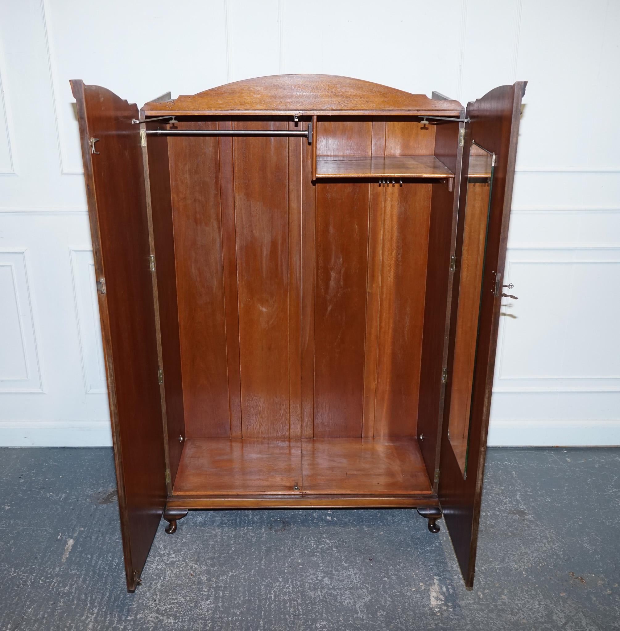 Magnifique armoire double art déco en loupe de ronce avec moulure en vente 2