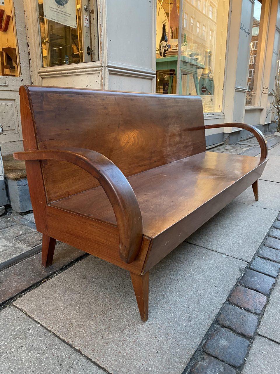 Gorgeous Art Deco French Wooden Sofa Bench 1