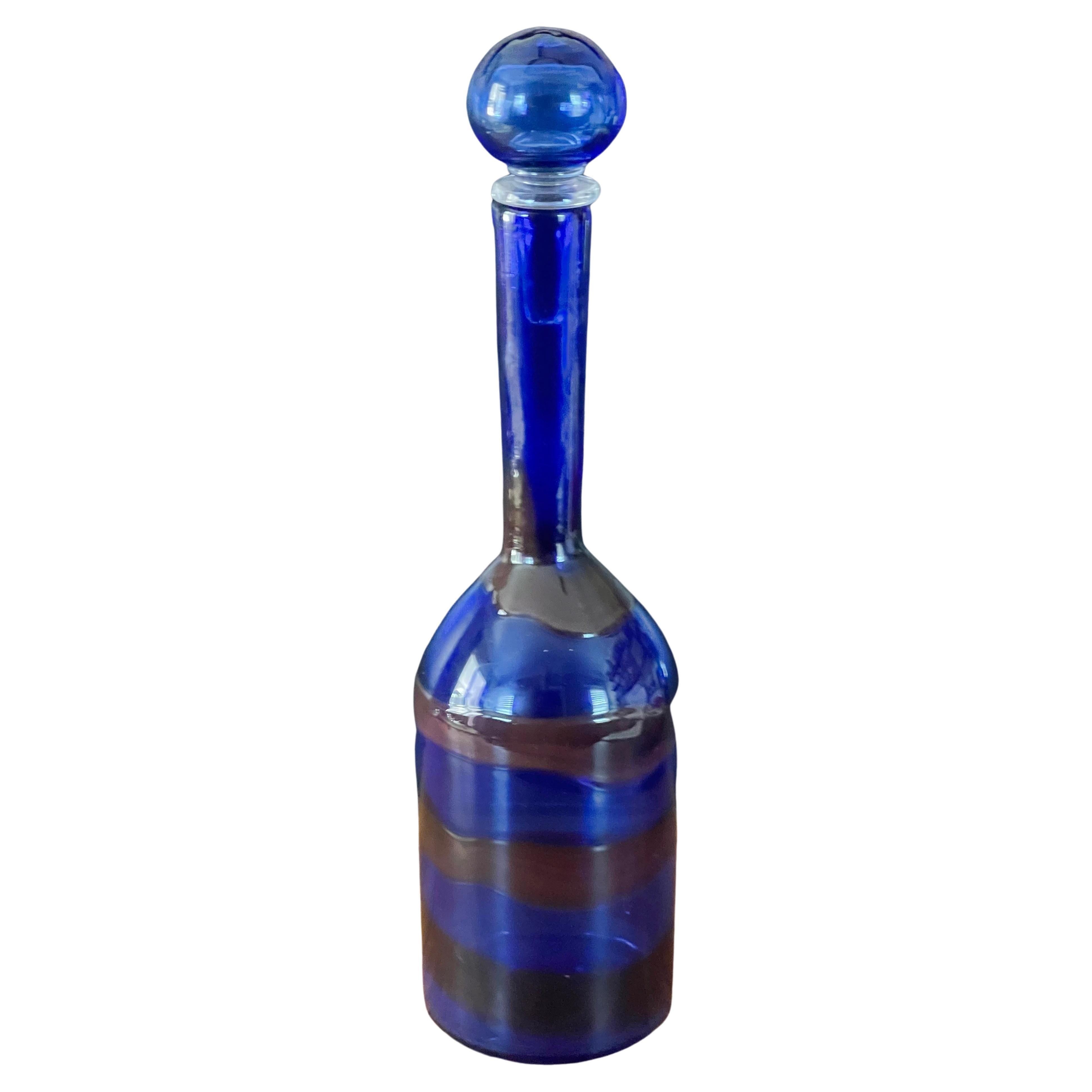 Gorgeous Art Glass Decanter by Murano Glass For Sale