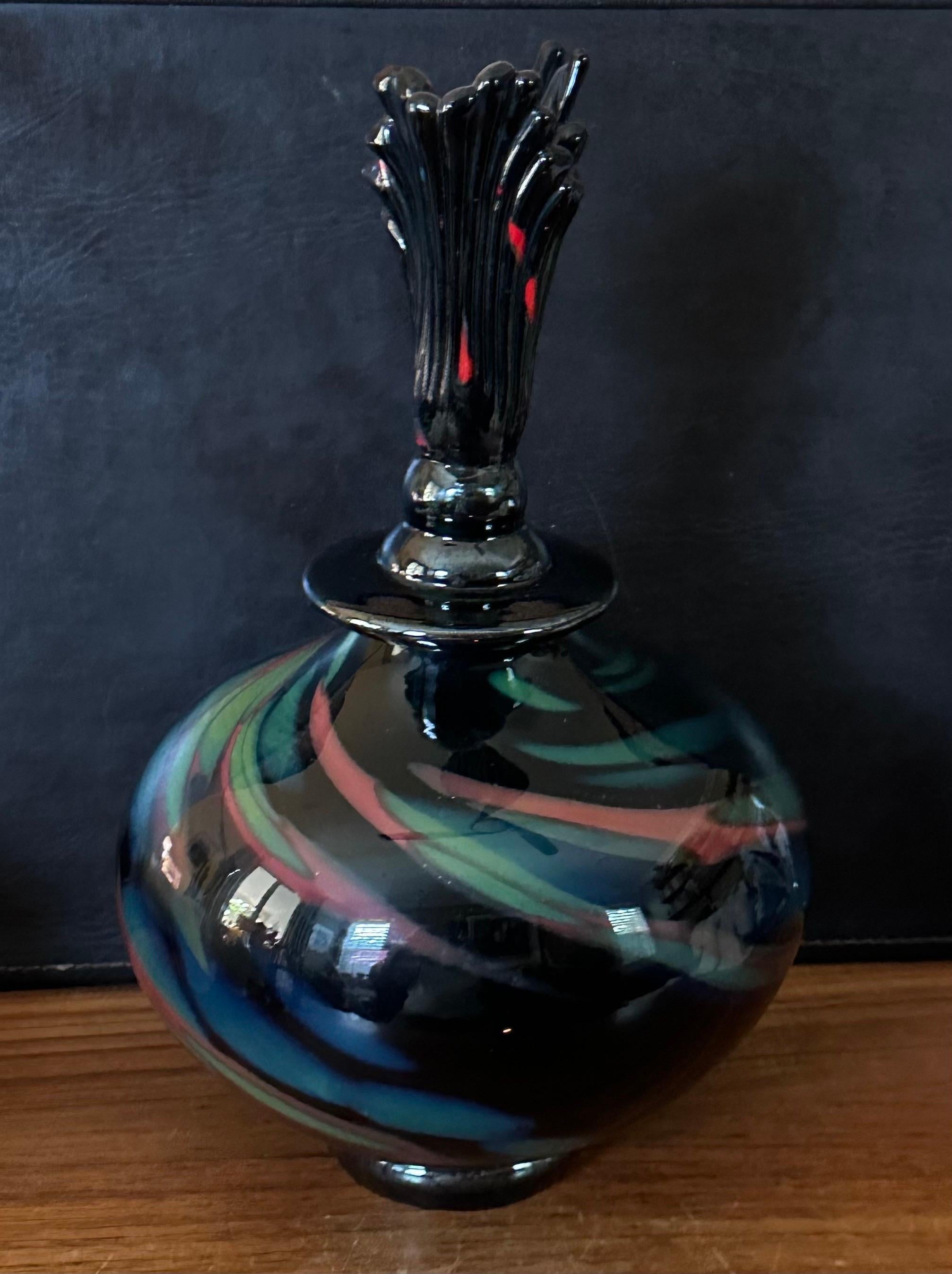Splendido barattolo con coperchio in vetro artistico in vendita 4