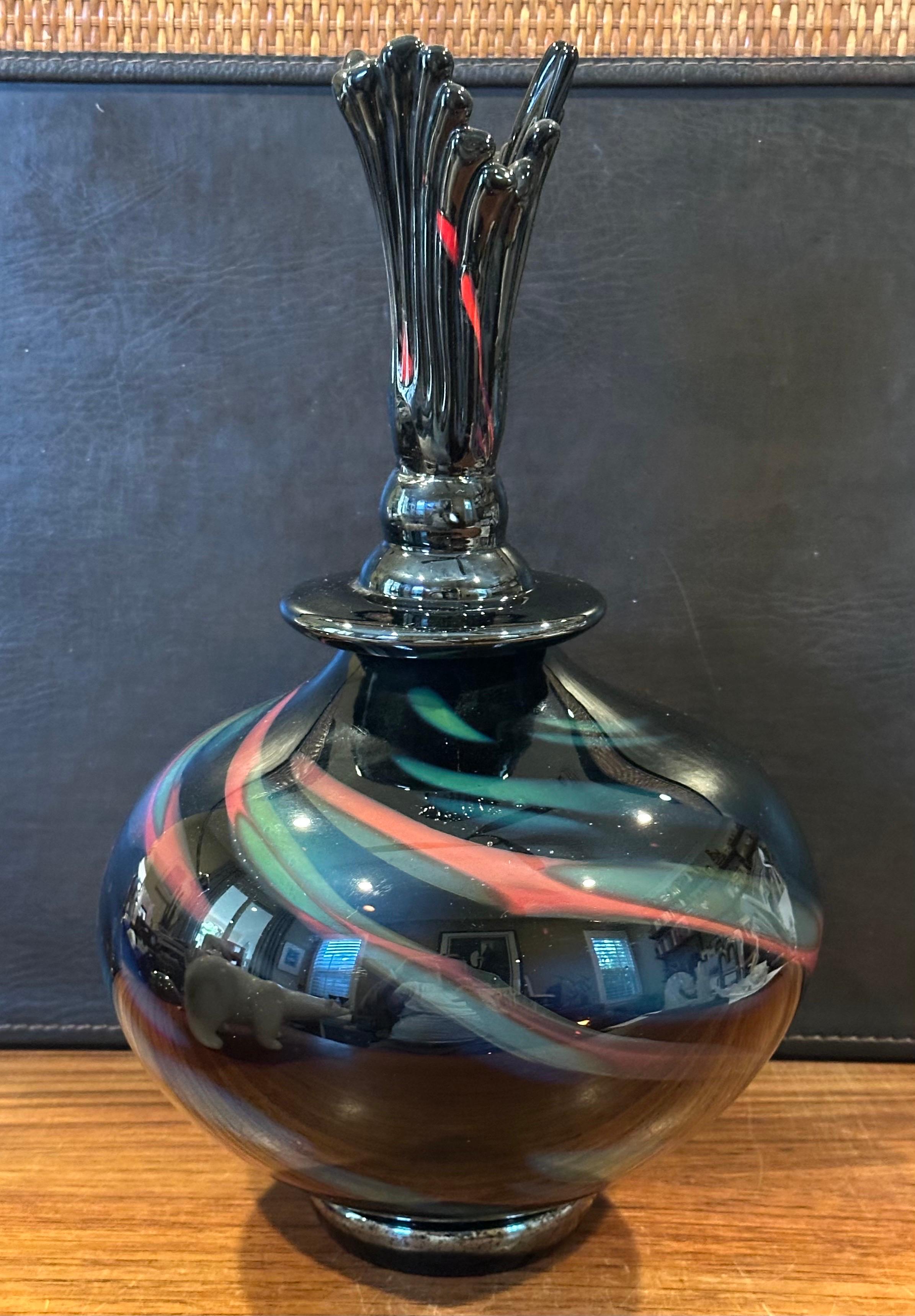 Splendido barattolo con coperchio in vetro artistico in vendita 3