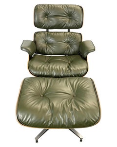 Gorgeous Avocado Eames Lounge Chair and Ottoman