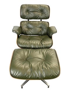 Gorgeous Avocado Eames Lounge Chair and Ottoman