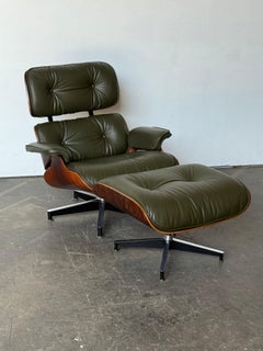 Gorgeous Avocado Eames Lounge Chair and Ottoman