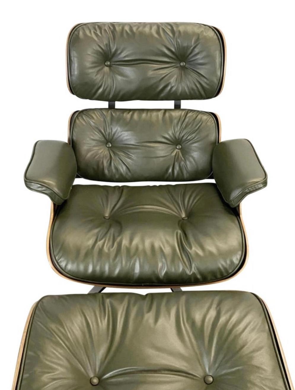green eames lounge chair