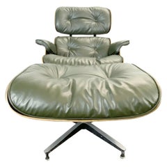 Gorgeous Avocado Eames Lounge Chair and Ottoman