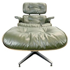 Gorgeous Avocado Eames Lounge Chair and Ottoman