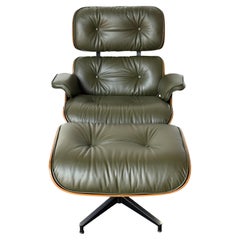 Gorgeous Avocado Eames Lounge Chair and Ottoman