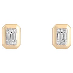 Gorgeous Baguette 14K (or 18k upon request) Yellow Gold Diamond Stud Earrings Gorgeous Baguette 14K (or 18k upon request) Yellow Gold Diamond Stud Earrings