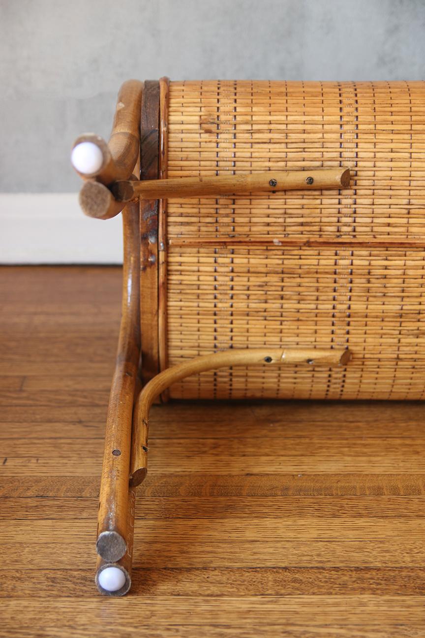 Gorgeous Bamboo Bohemian French Bench 1960 2
