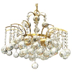 Gorgeous Beautiful Gold-Plated Chandelier by Palwa, Vintage, German, 1960s