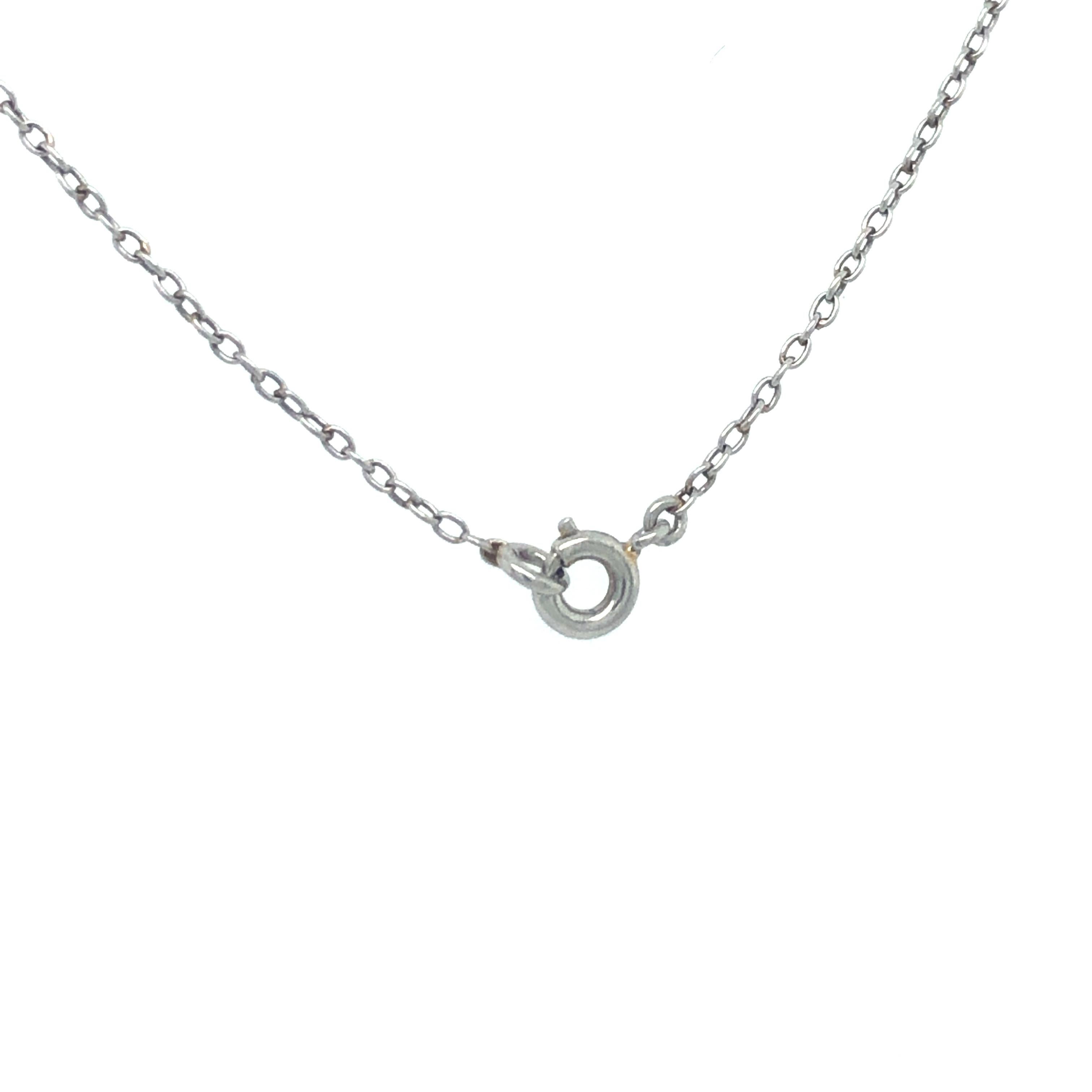 Gorgeous Belle Époque Négligée Diamond Necklace in Platinum 950 For Sale 4