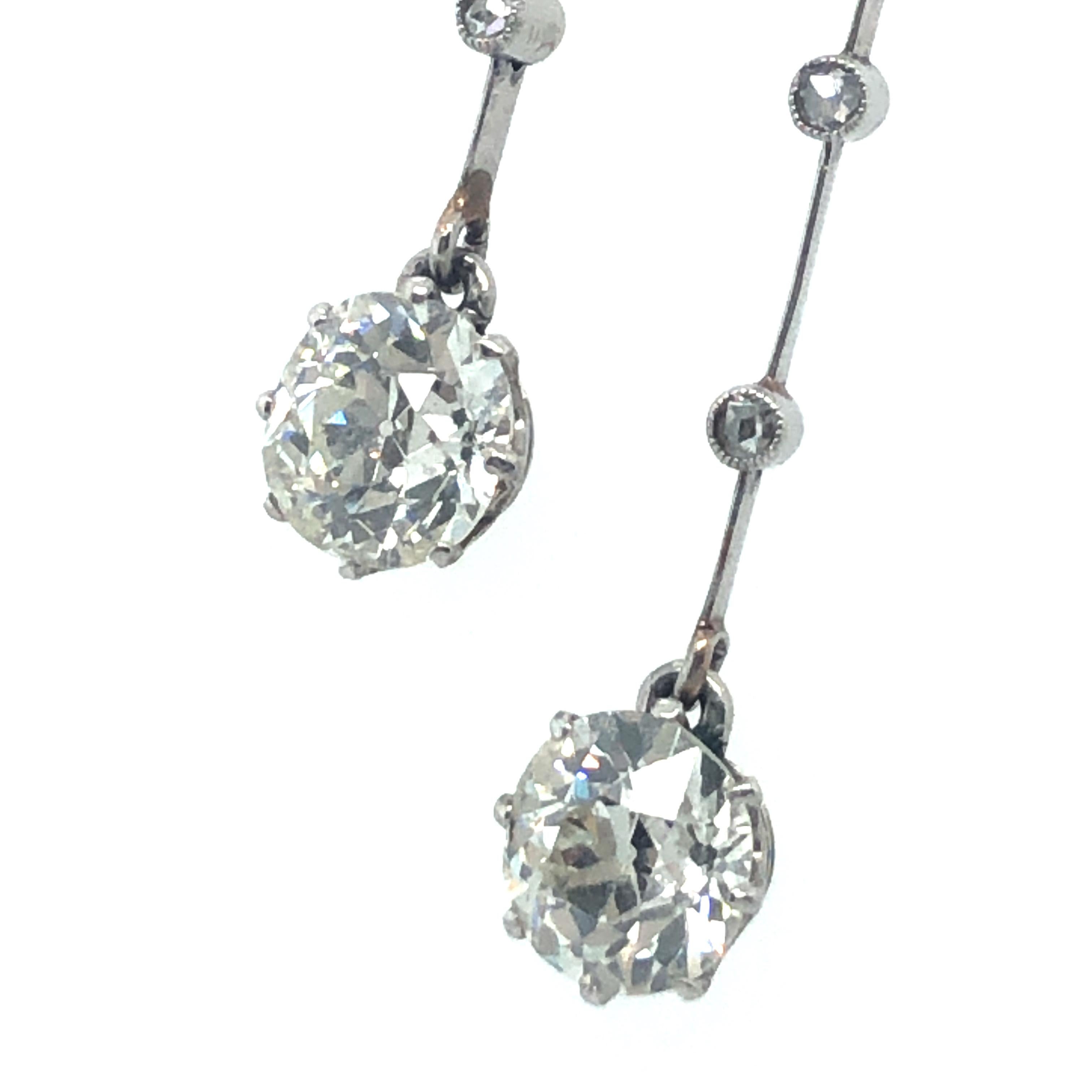 Gorgeous Belle Époque Négligée Diamond Necklace in Platinum 950 In Good Condition For Sale In Lucerne, CH