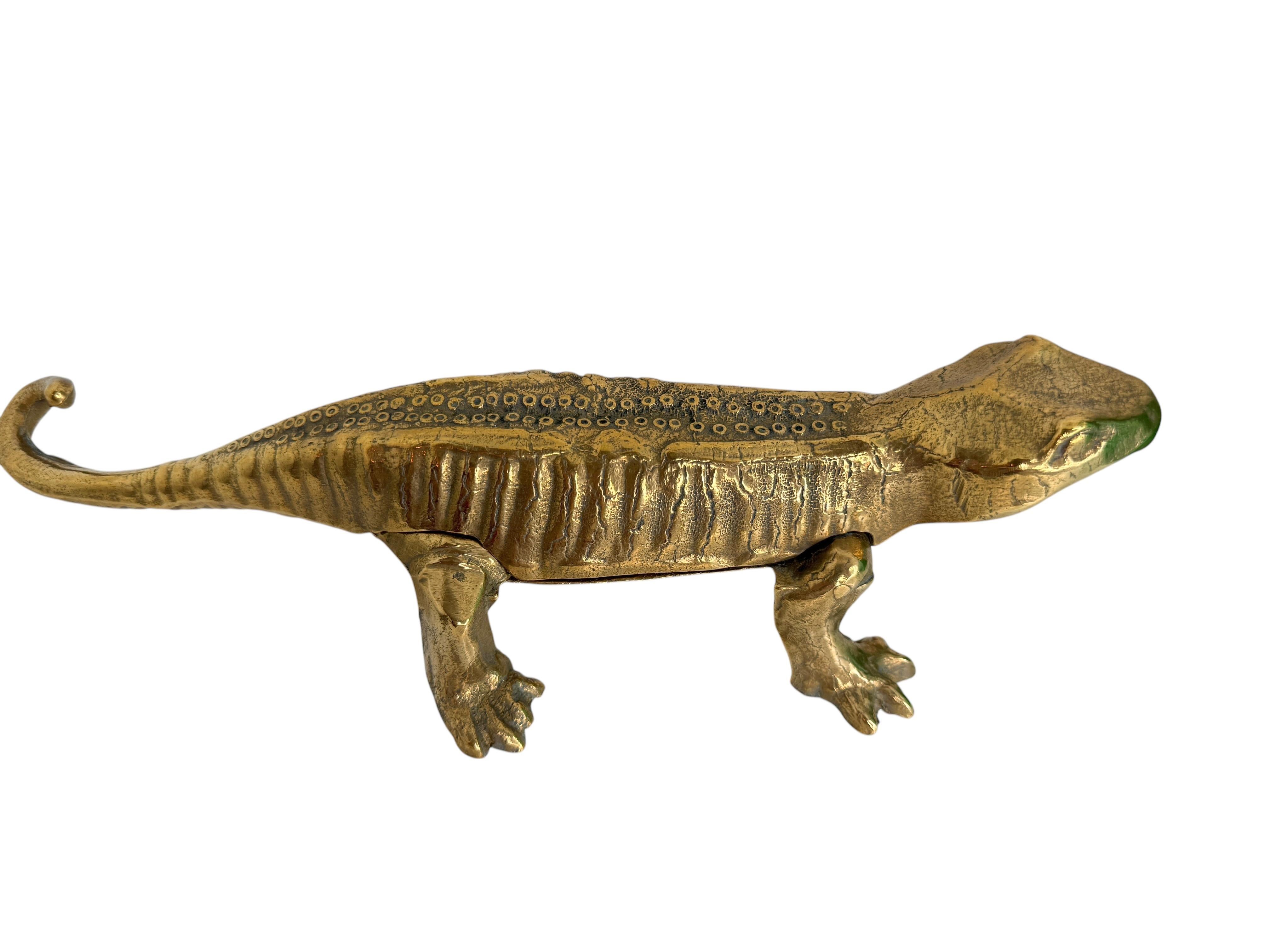 Bronze Gorgeous Brass Lizard Nutcracker Vintage, France, 1960s Mid Century Modern For Sale