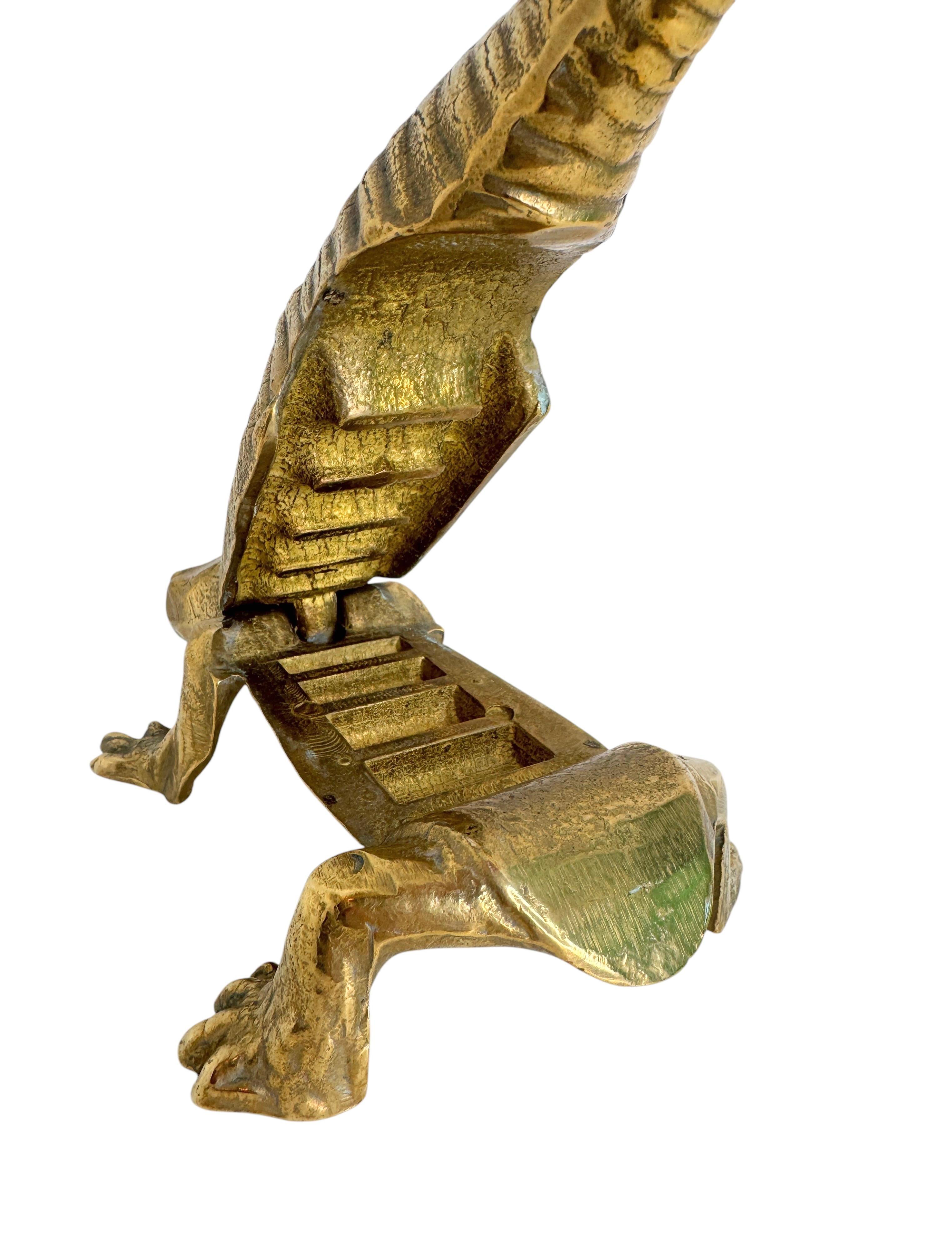 Gorgeous Brass Lizard Nutcracker Vintage, France, 1960s Mid Century Modern For Sale 1