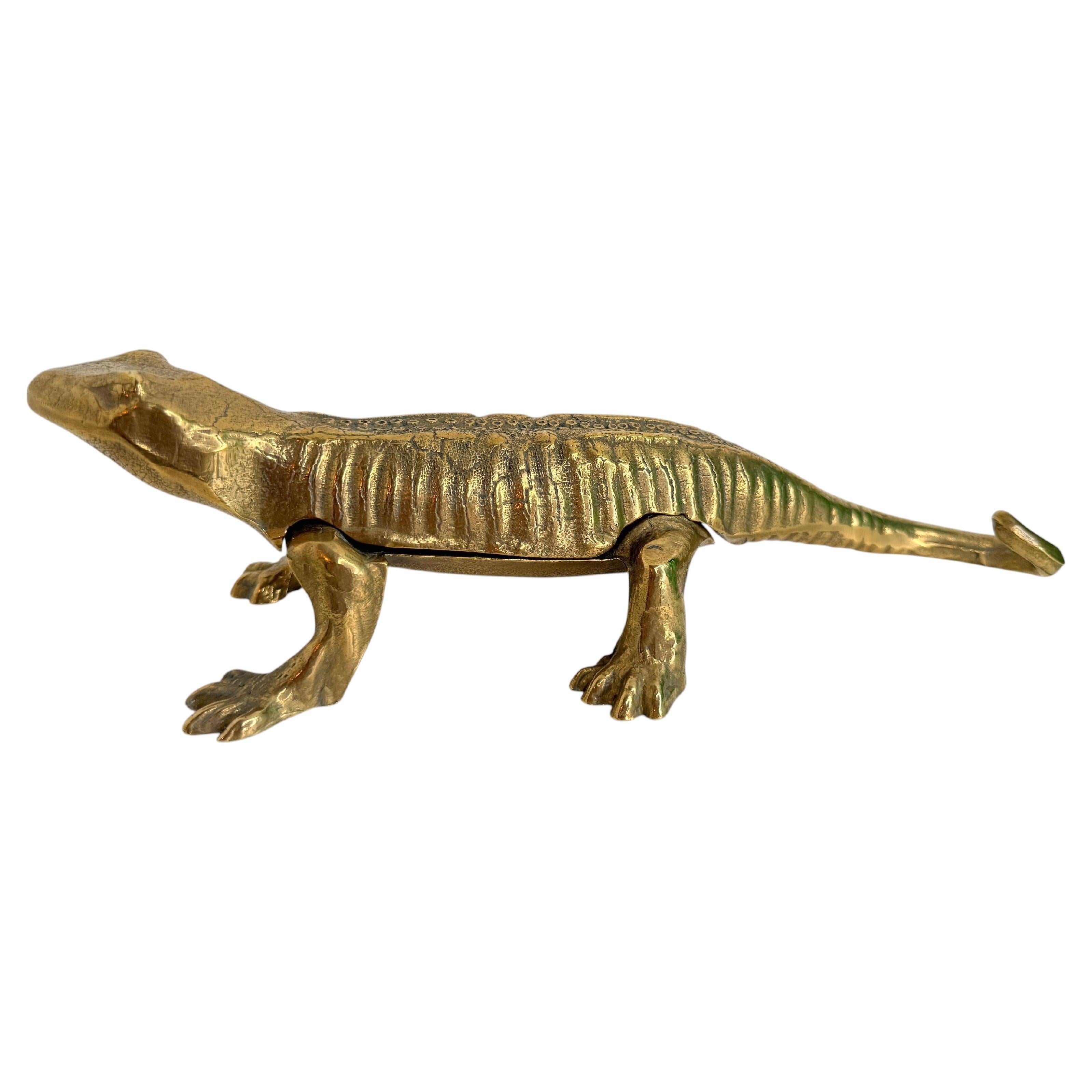 Gorgeous Brass Lizard Nutcracker Vintage, France, 1960s Mid Century Modern For Sale