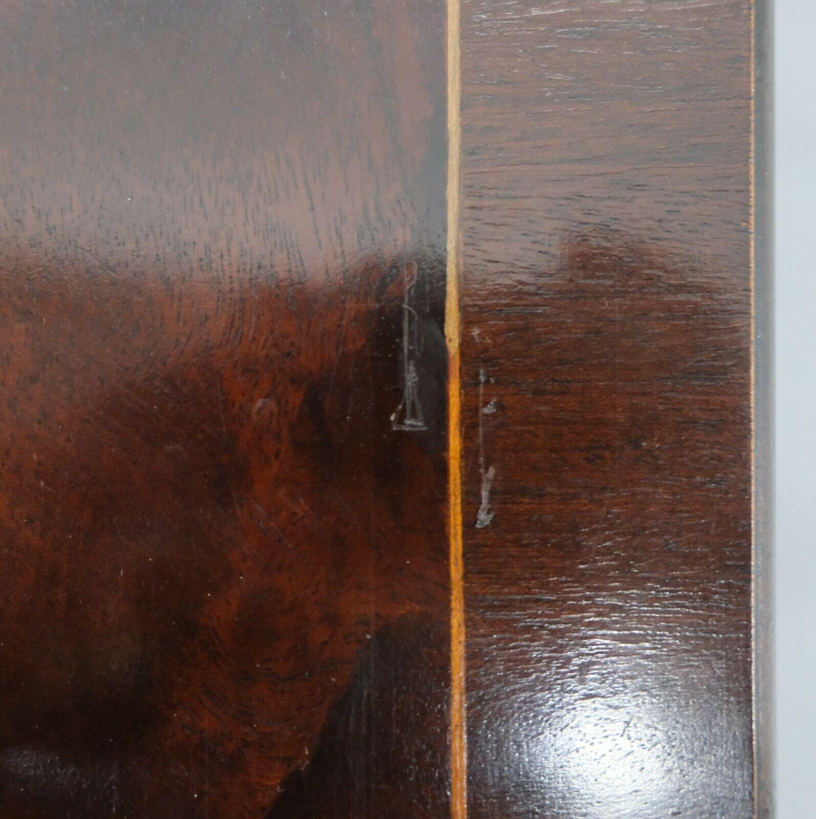 Gorgeous Brown Hardwood Nest of Tables on Fluted Legs For Sale 3