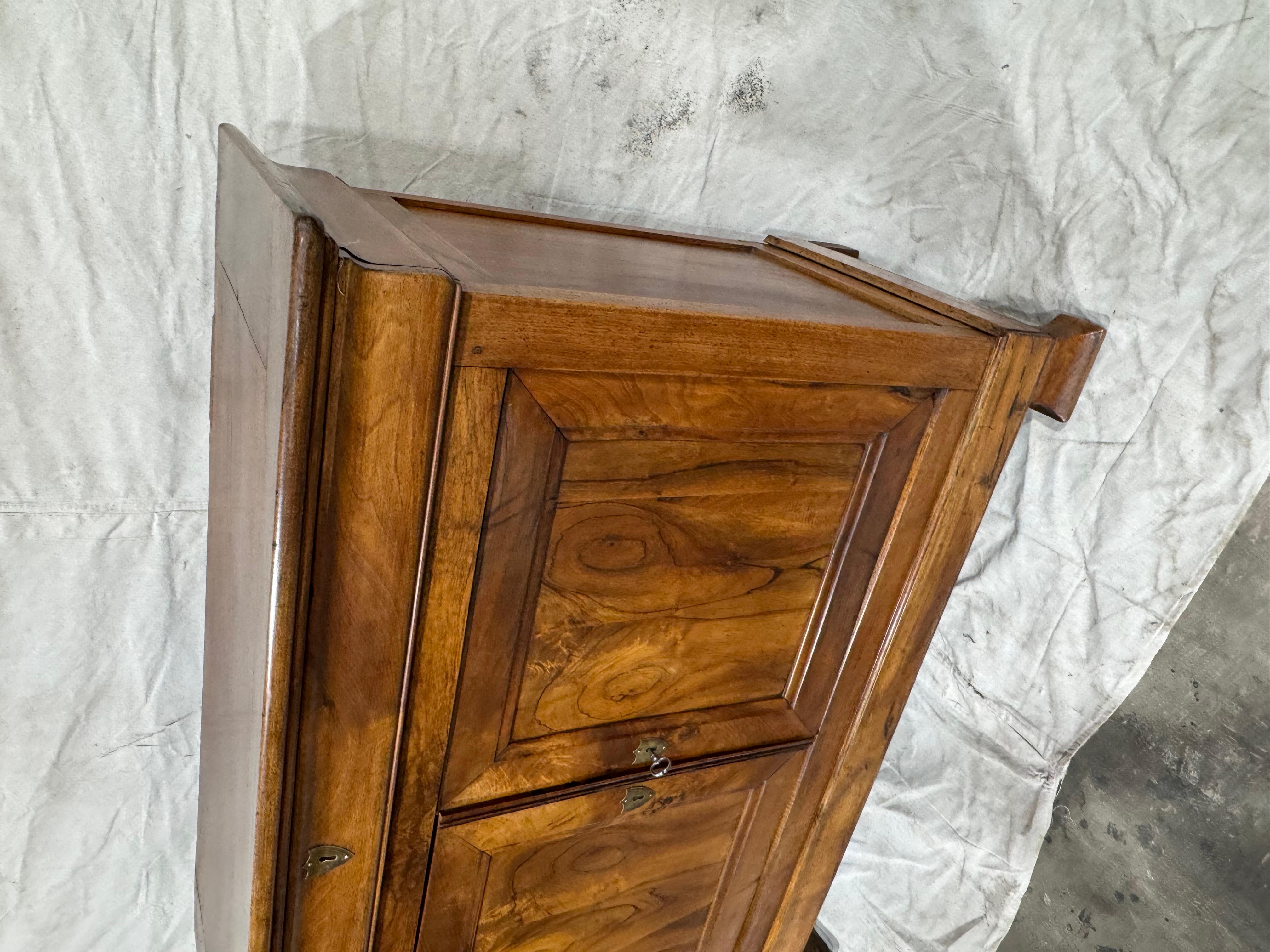 Gorgeous Burl Veneer Louis Phillipe Cabinet 1