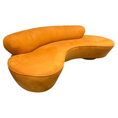Gorgeous Butternut Vladimir Kagan Serpentine Cloud Sofa Mid-Century Modern