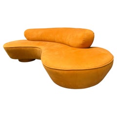 Gorgeous Butternut Vladimir Kagan Serpentine Cloud Sofa Mid-Century Modern