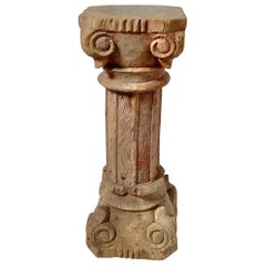Preciosa Columna Corintia Jónica de Madera Tallada