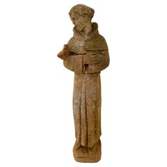 Gorgeous Cast Stone Garden Statue of St. Francis