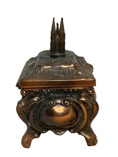 Magnifique cathédrale de Cologne Souvenir Boîte à bijoux bibelots Ancienne, allemande, années 1950