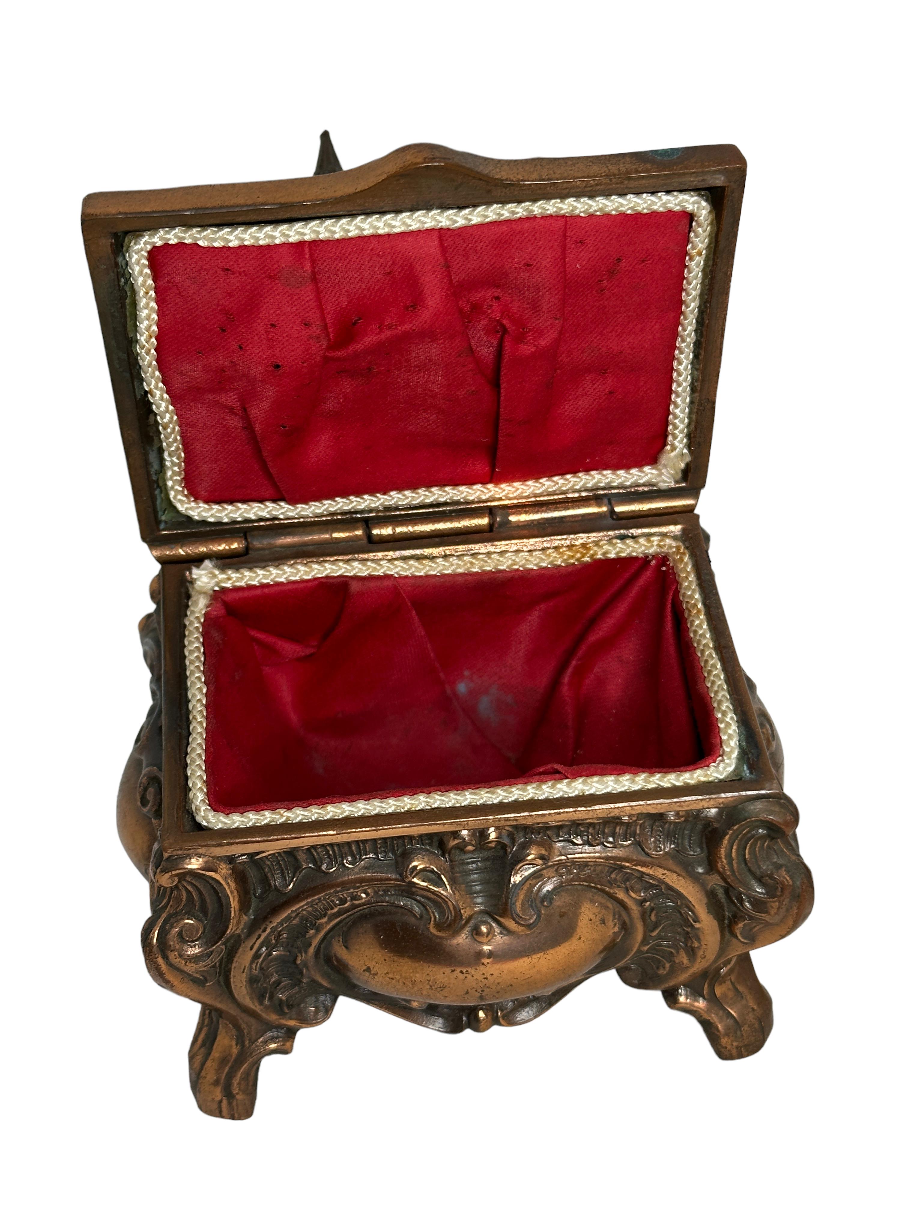 Metal Gorgeous Cathedral Cologne Souvenir Trinket Jewelry Box Antique, German, 1950s For Sale